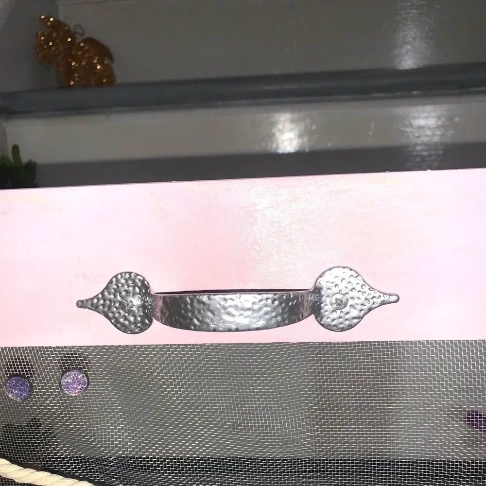 Wall hanging handmade Jewelry Accessory Organizer Boho Chic new Upcycled